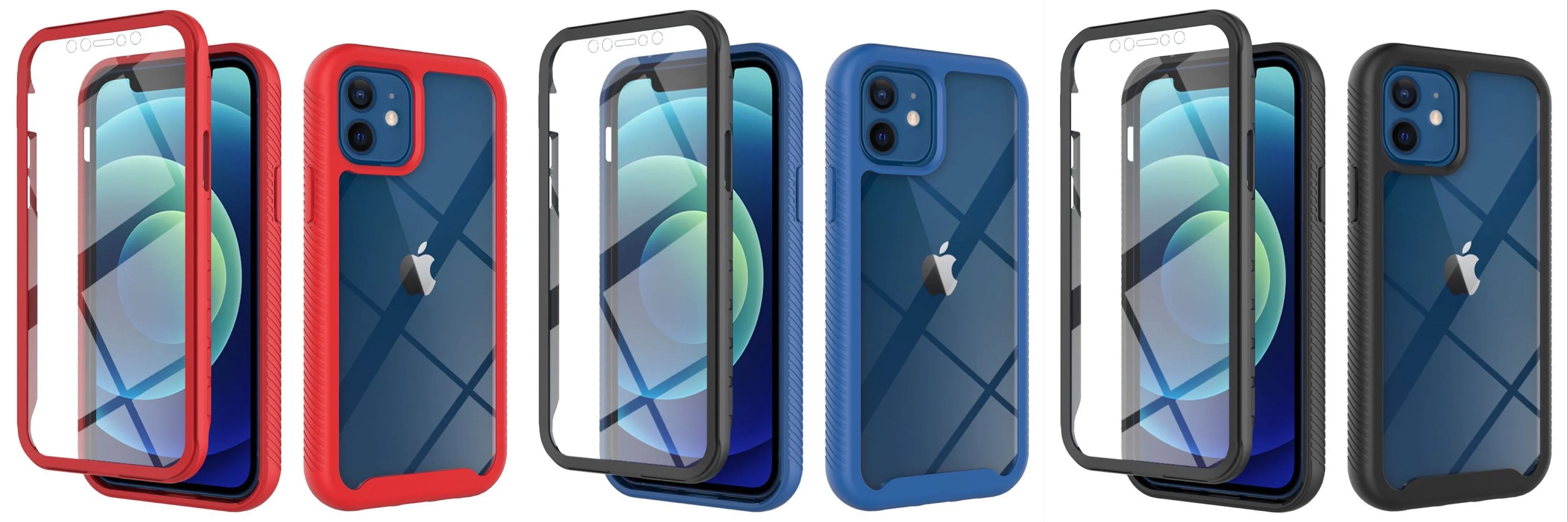2 IN 1 PHONE CASE FOR IPHONE 12 PRO MAX 6.7INCH (WITH SCREEN PROTECTOR)