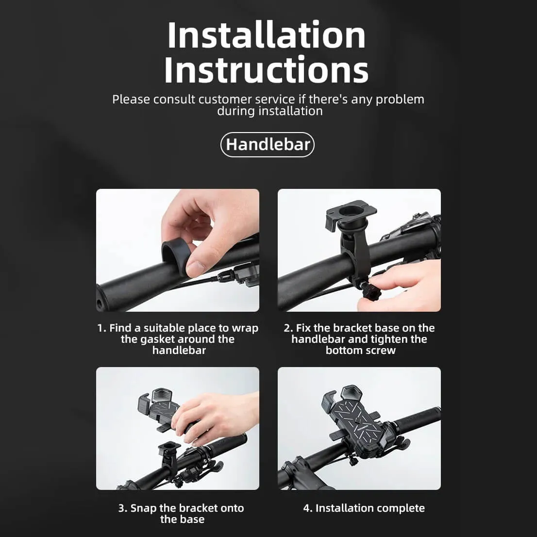 360° View Universal Bike Phone Holder