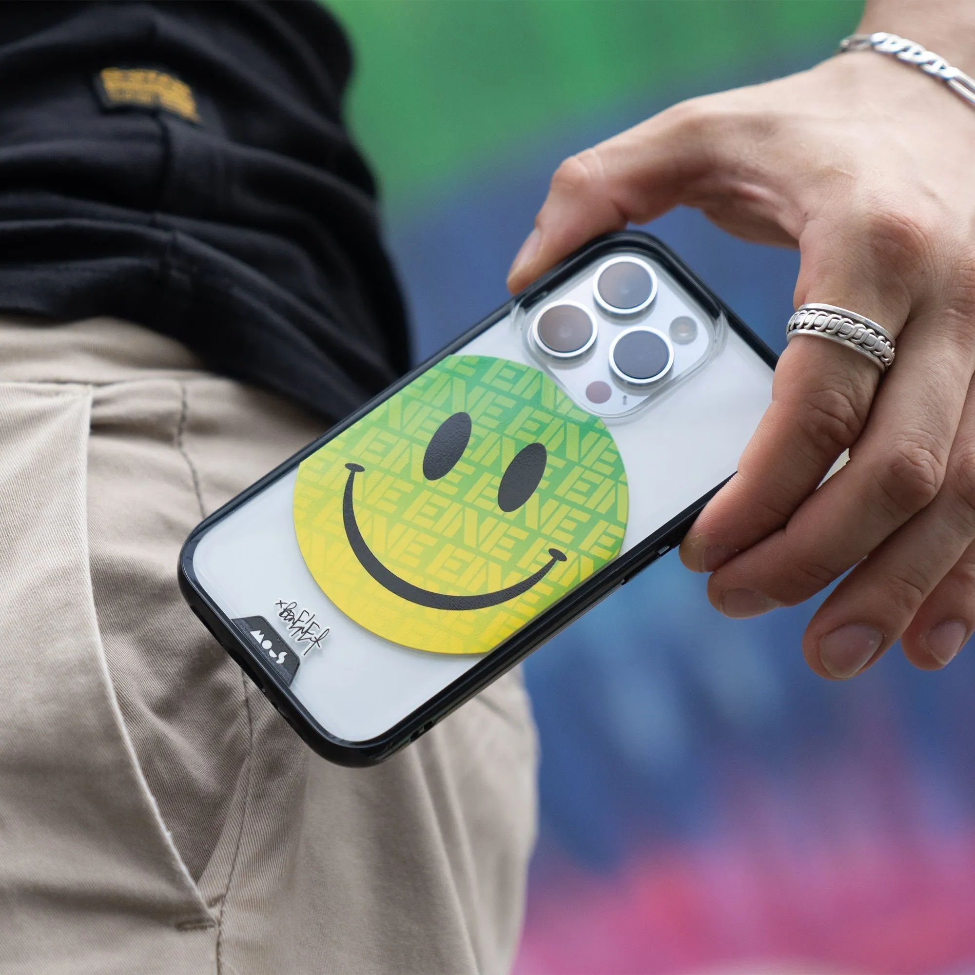 Ben Eine Green Smiley Printed Phone Case