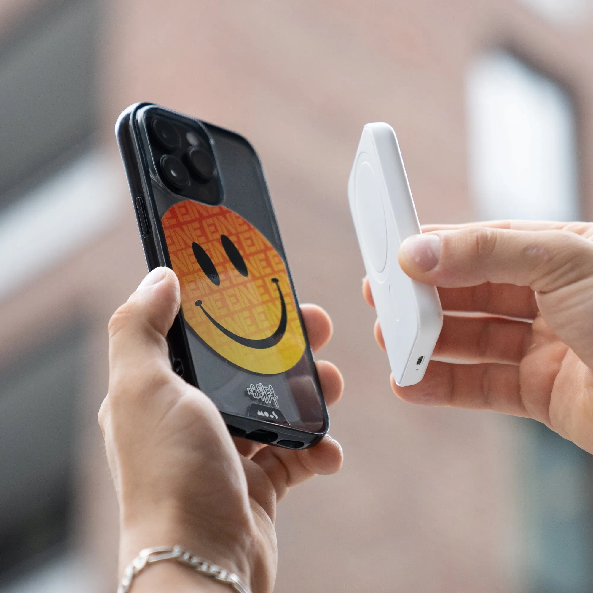 Ben Eine Orange Smiley MagSafe® Compatible Phone Case
