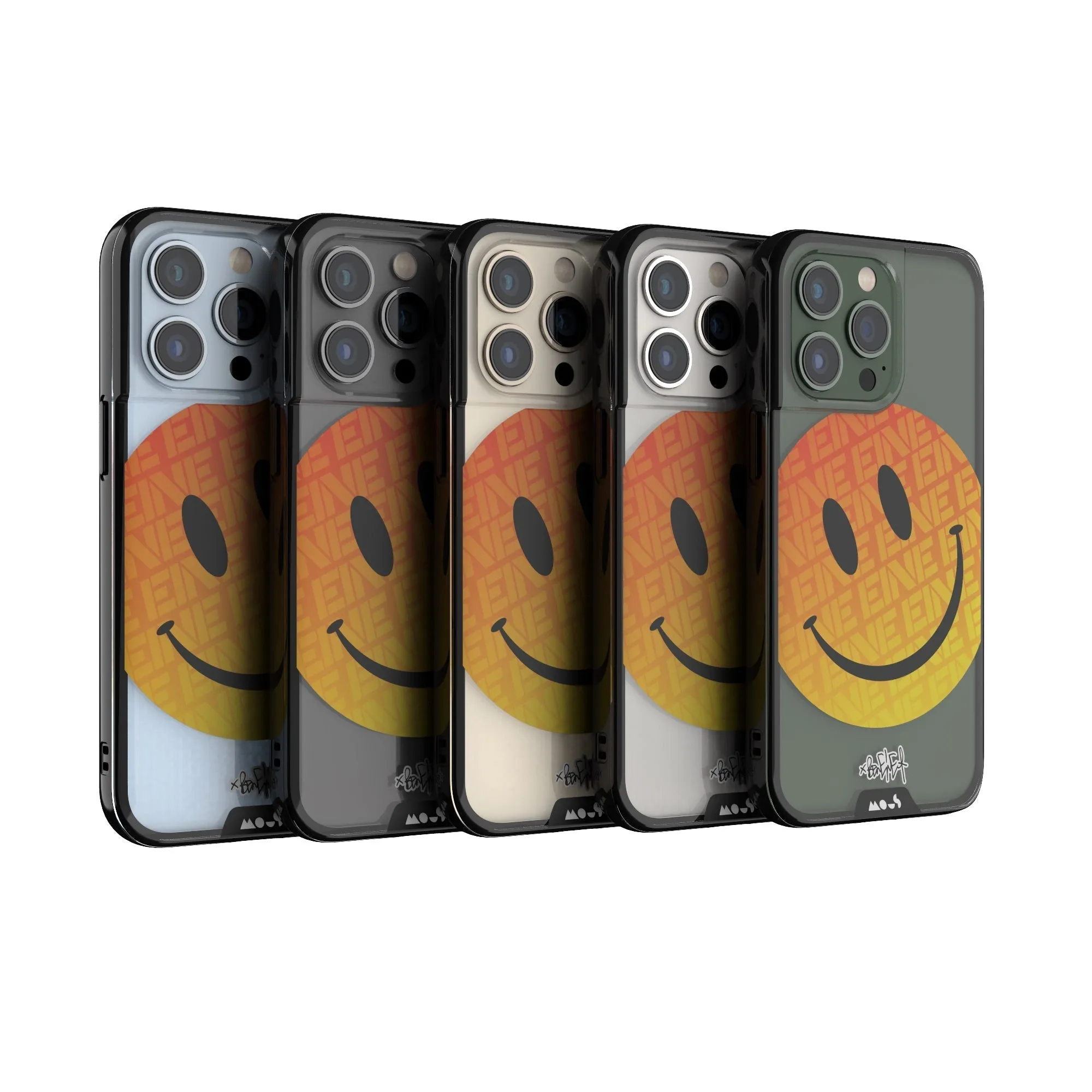 Ben Eine Orange Smiley Printed Phone Case