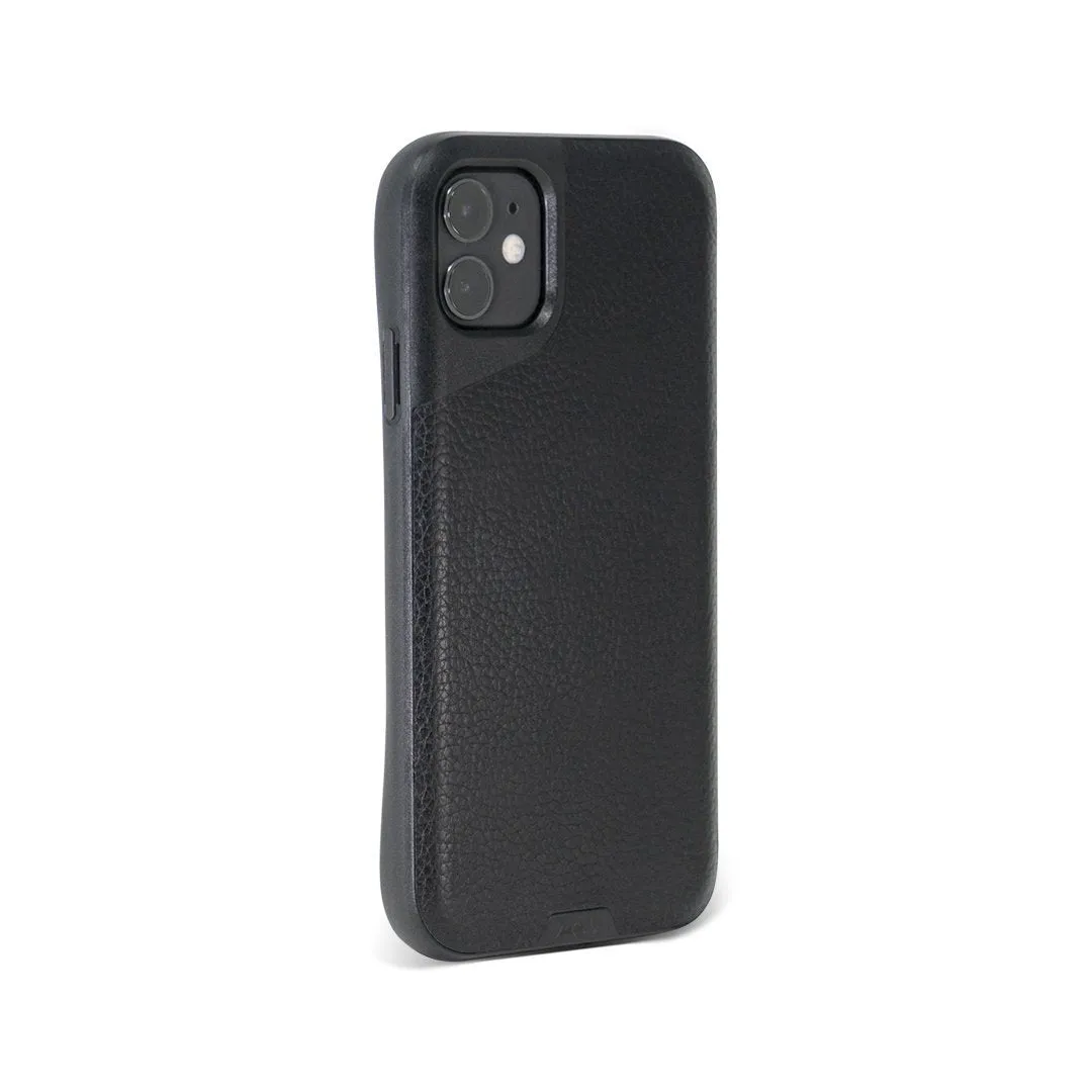 Black Leather Phone Case - Contour