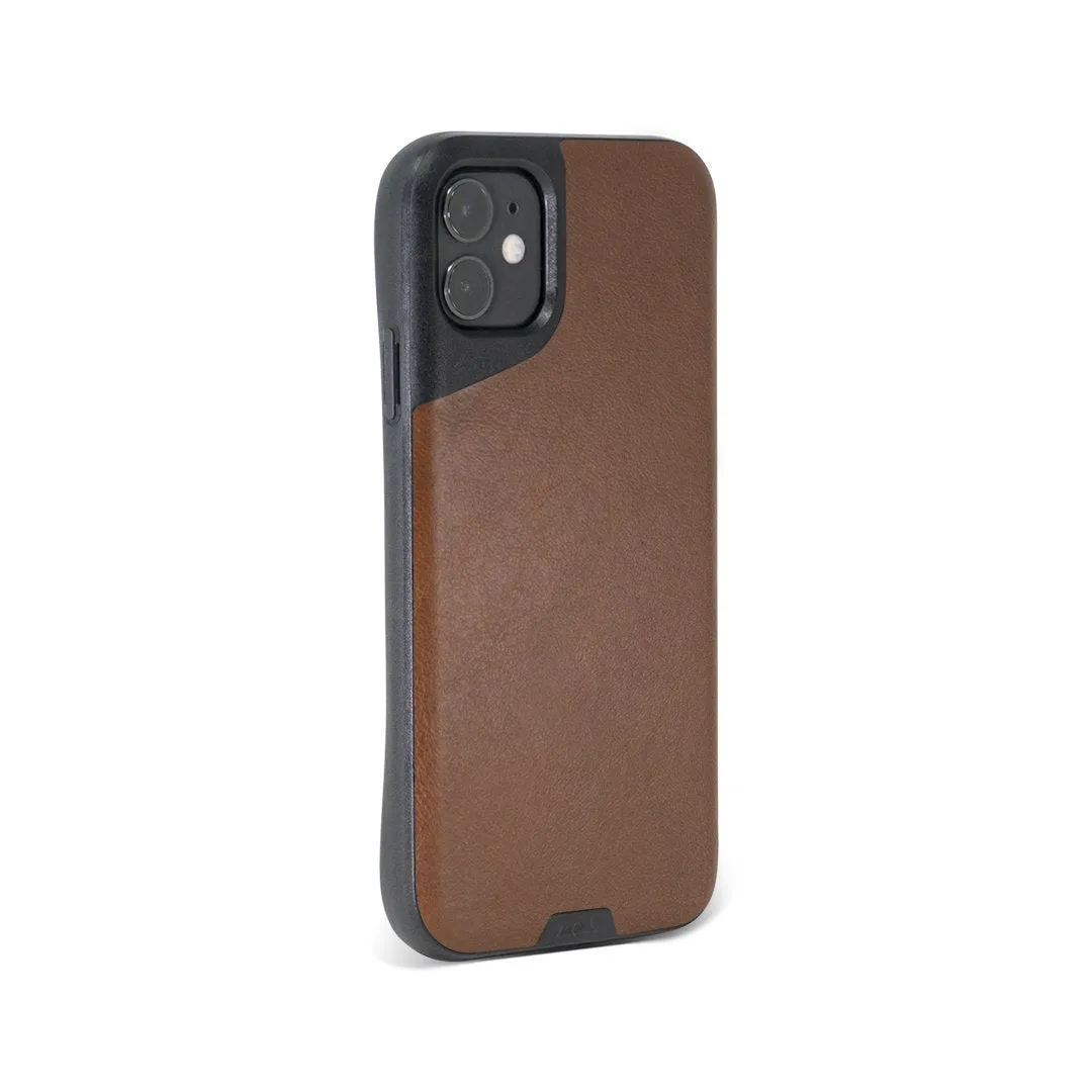 Brown Leather Phone Case - Contour