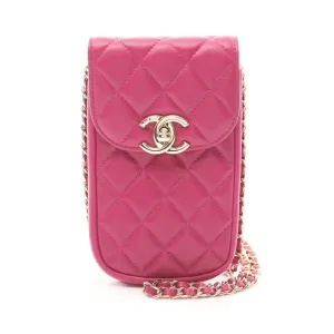 Chanel Lambskin Matelasse Phone Shoulder Bag