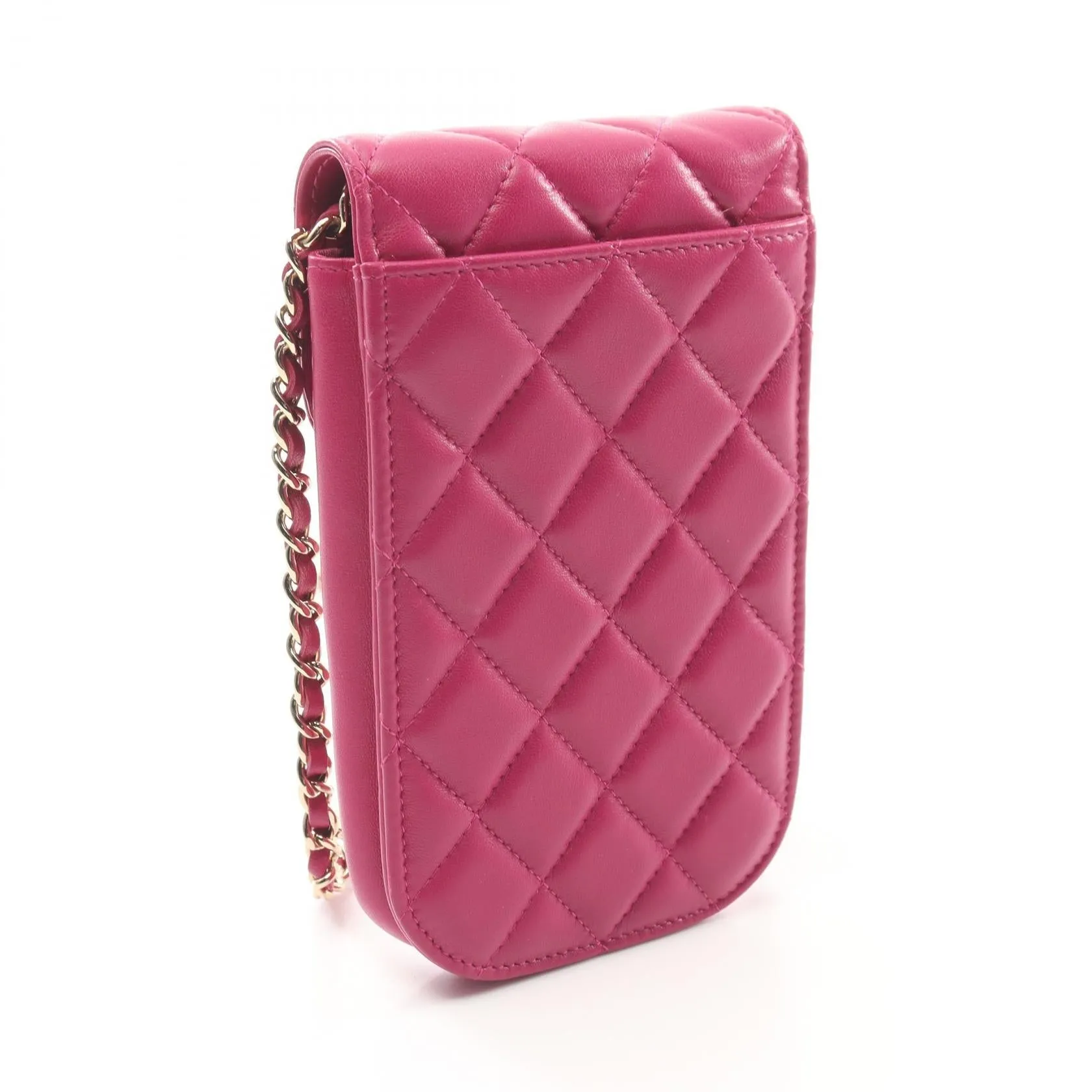 Chanel Lambskin Matelasse Phone Shoulder Bag