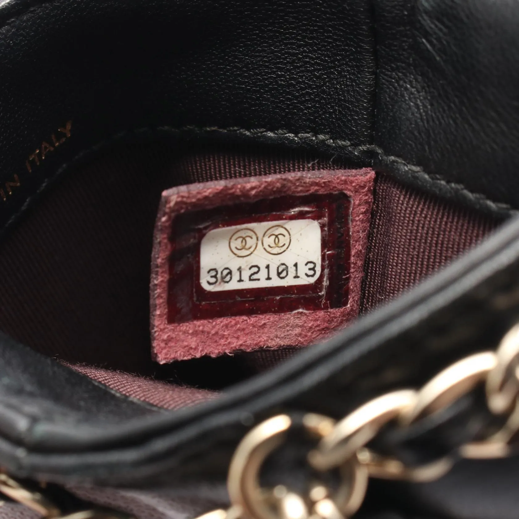 Chanel Leather Coco Mark Phone Holder Shoulder Bag