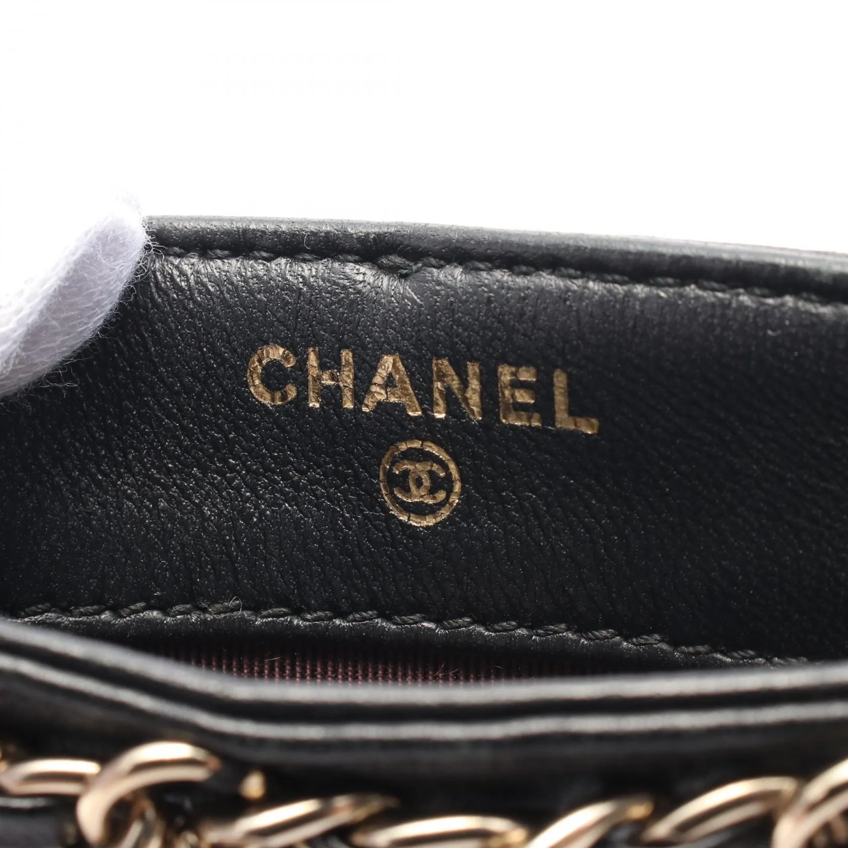 Chanel Leather Coco Mark Phone Holder Shoulder Bag