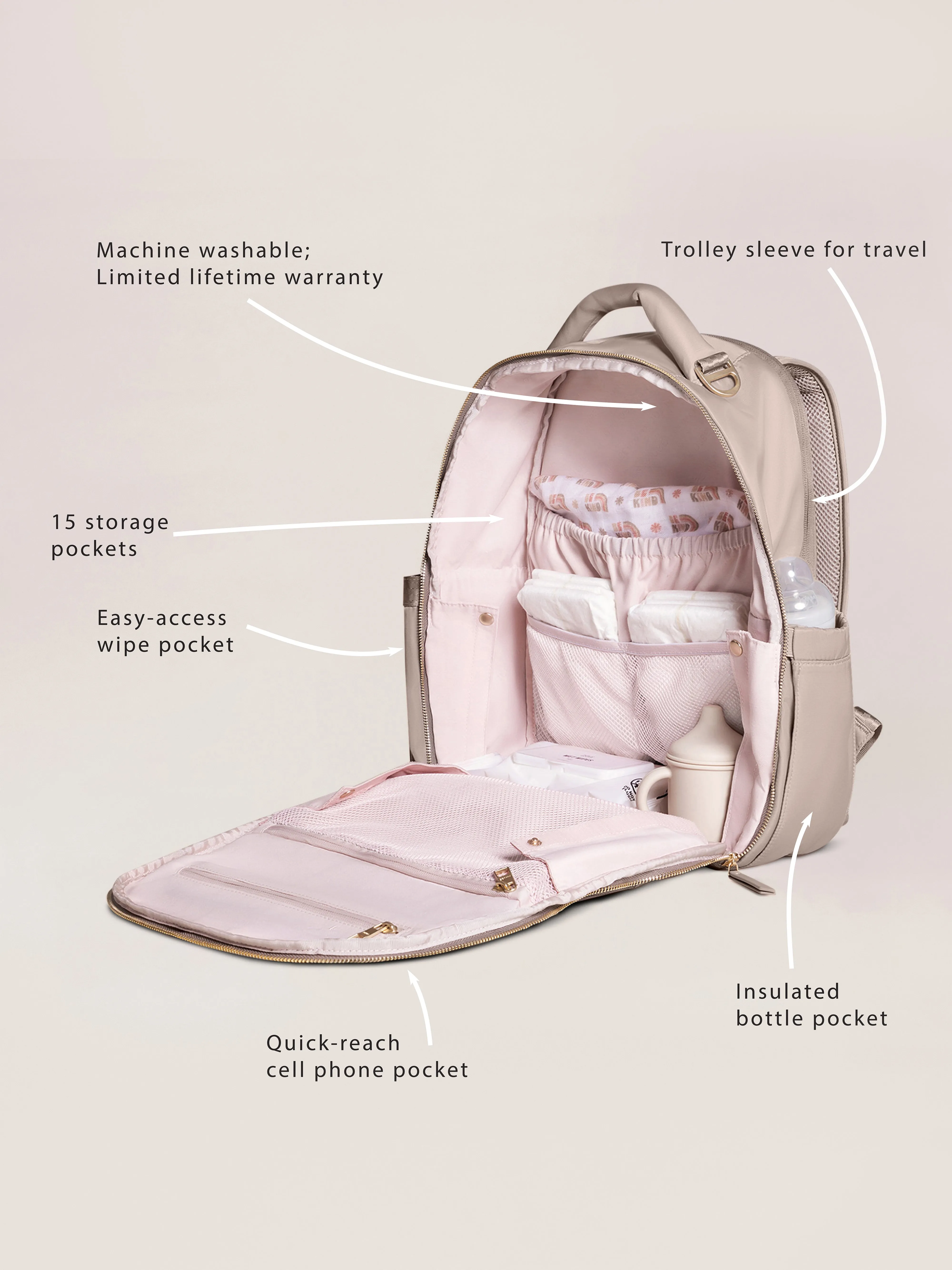 Classic Diaper Backpack | Taupe