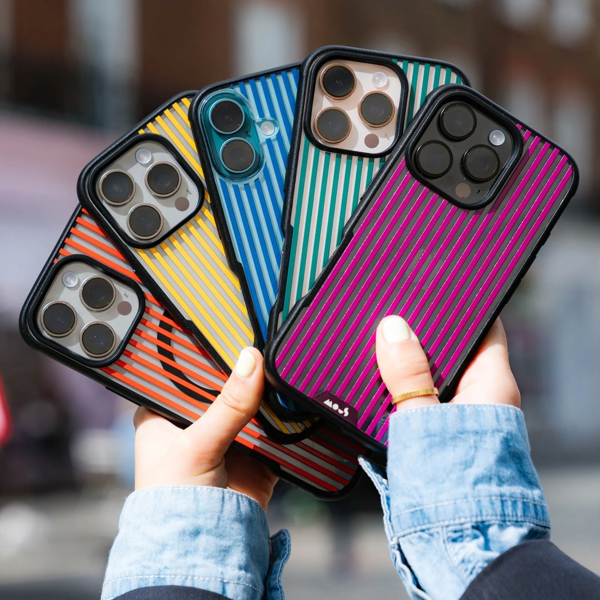 Evergreen Protective Phone Case - Clarity x Pinstripe