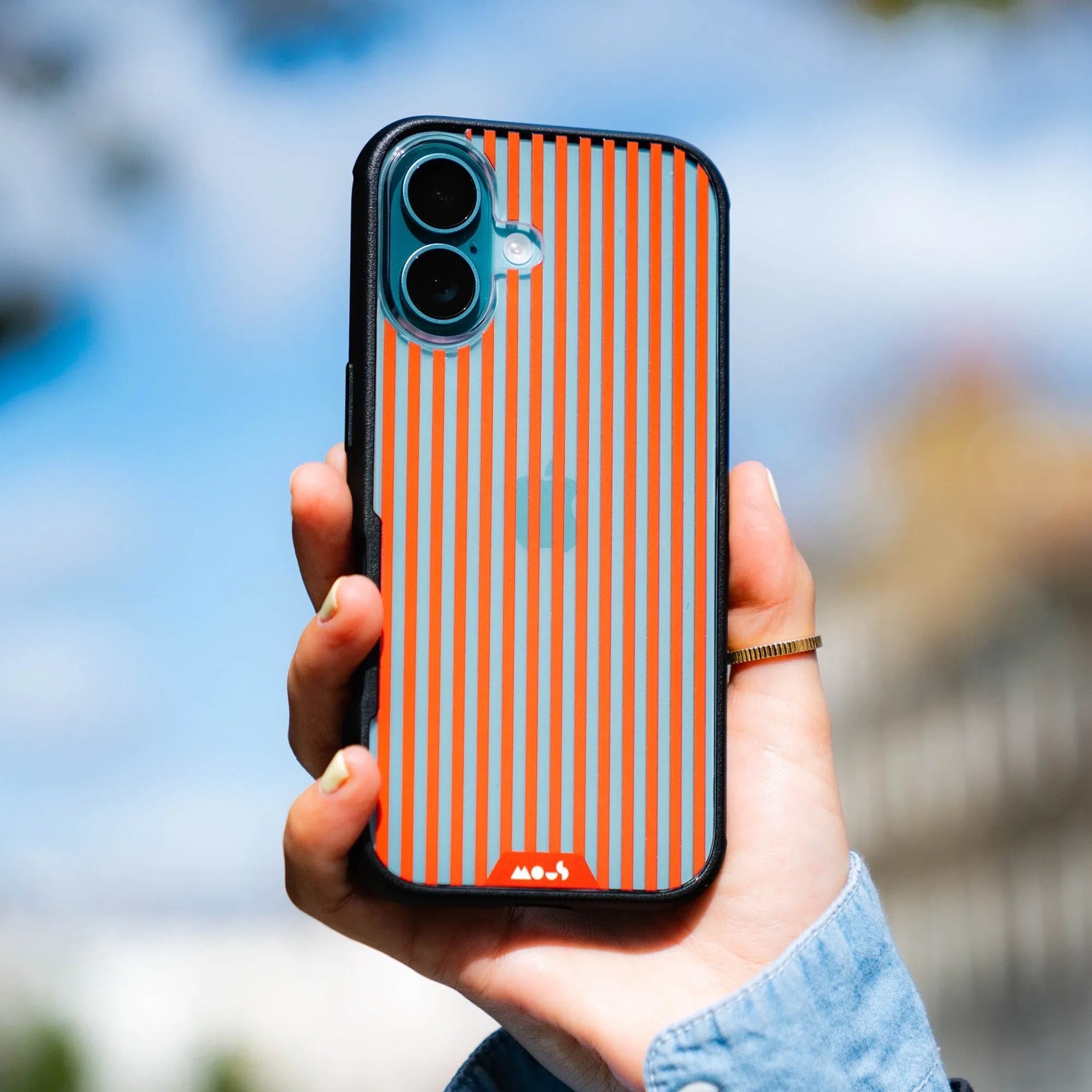 Flame Protective Phone Case - Clarity x Pinstripe