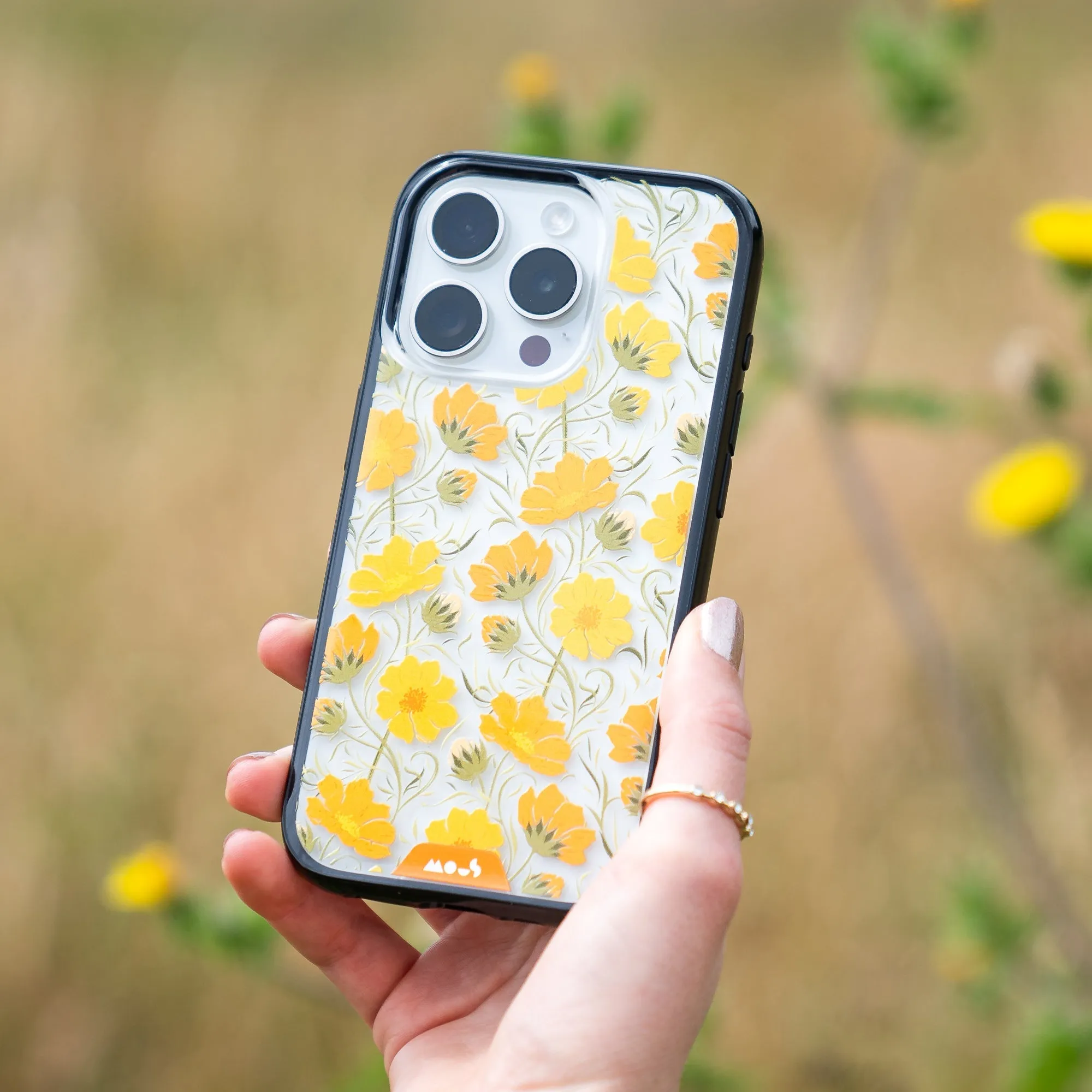 Flowers Printed Phone Case – Cosmos Orange