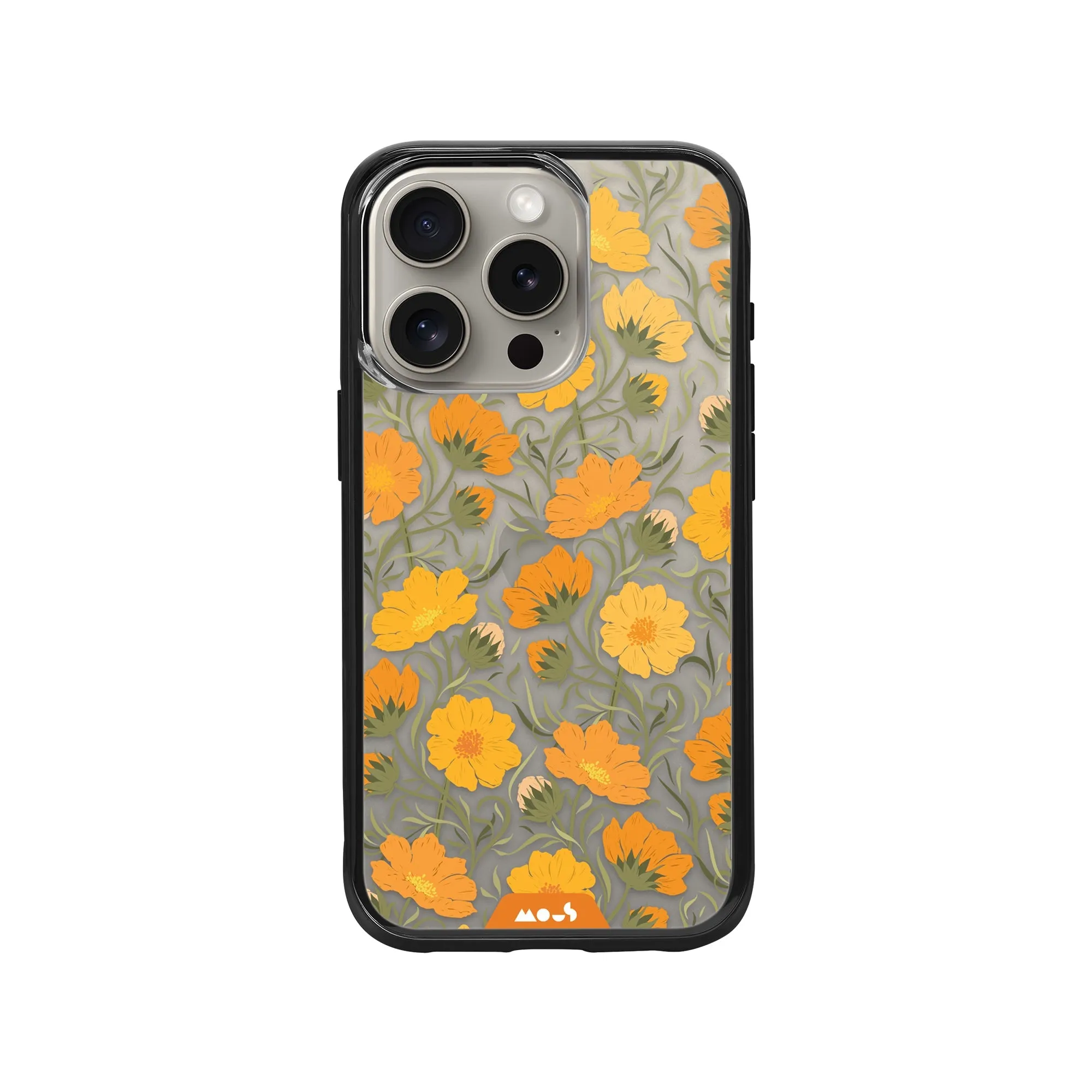 Flowers Printed Phone Case – Cosmos Orange