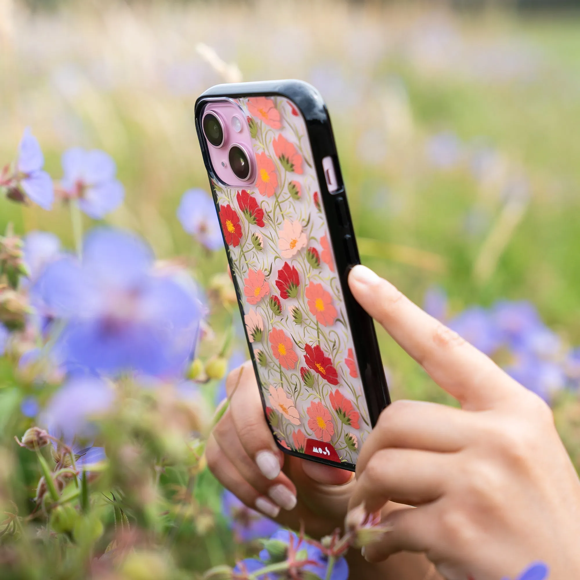 Flowers Printed Phone Case – Cosmos Pink
