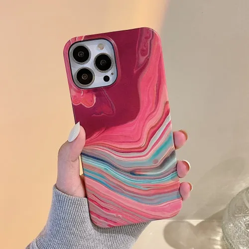 For iPhone 11 Marble Shockproof PC Phone Case