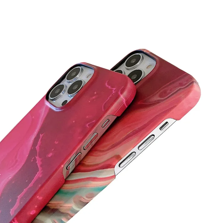 For iPhone 11 Marble Shockproof PC Phone Case