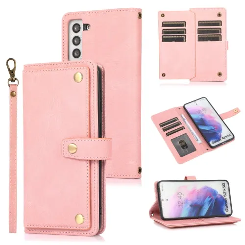 For Samsung Galaxy S21  5G PU   TPU Horizontal Flip Leather Case with Holder  Card Slot