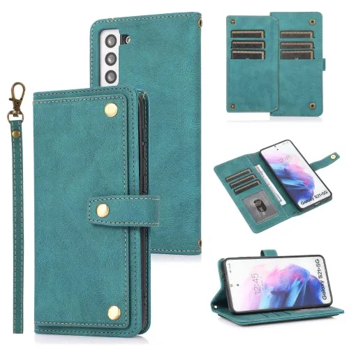 For Samsung Galaxy S21  5G PU   TPU Horizontal Flip Leather Case with Holder  Card Slot