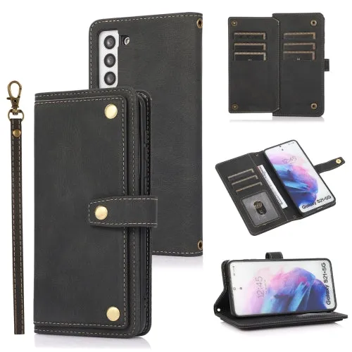 For Samsung Galaxy S21  5G PU   TPU Horizontal Flip Leather Case with Holder  Card Slot
