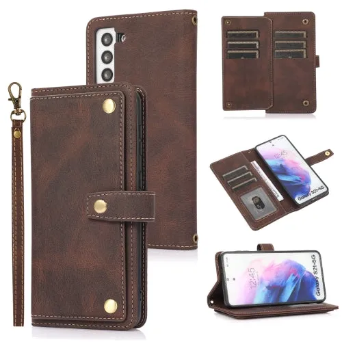 For Samsung Galaxy S21  5G PU   TPU Horizontal Flip Leather Case with Holder  Card Slot