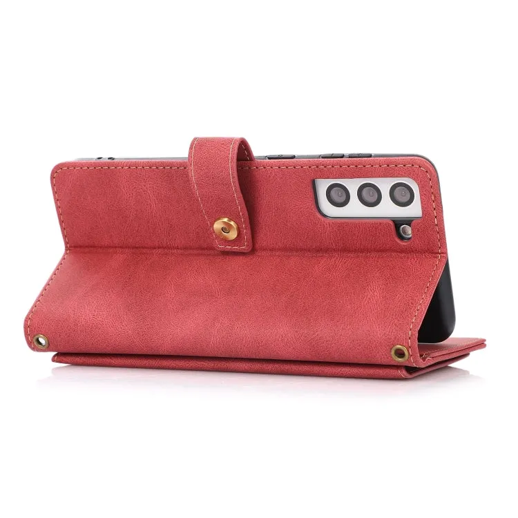For Samsung Galaxy S21  5G PU   TPU Horizontal Flip Leather Case with Holder  Card Slot