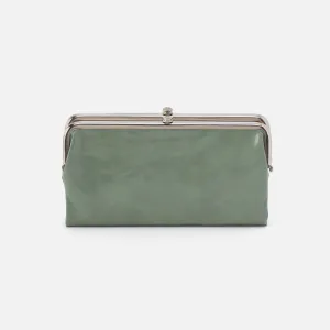 Lauren Clutch-Wallet In Polished Leather - Jade