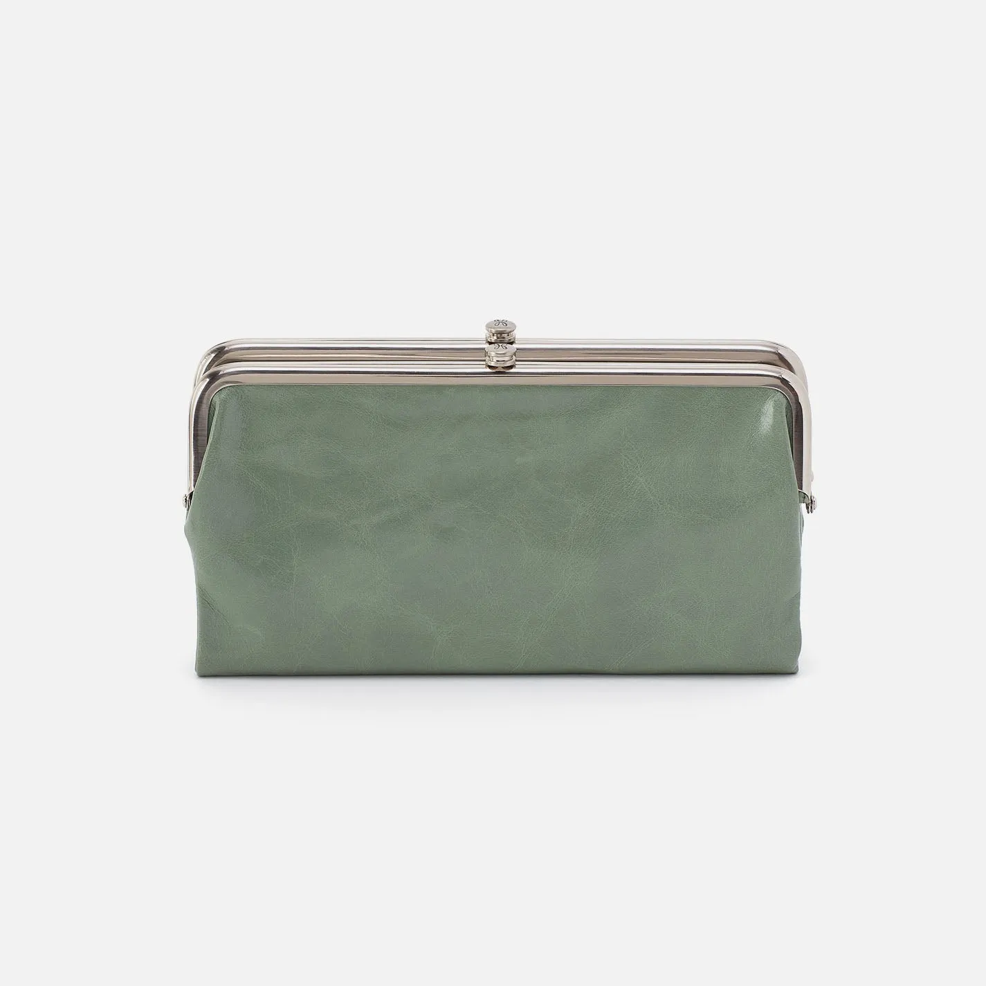 Lauren Clutch-Wallet In Polished Leather - Jade