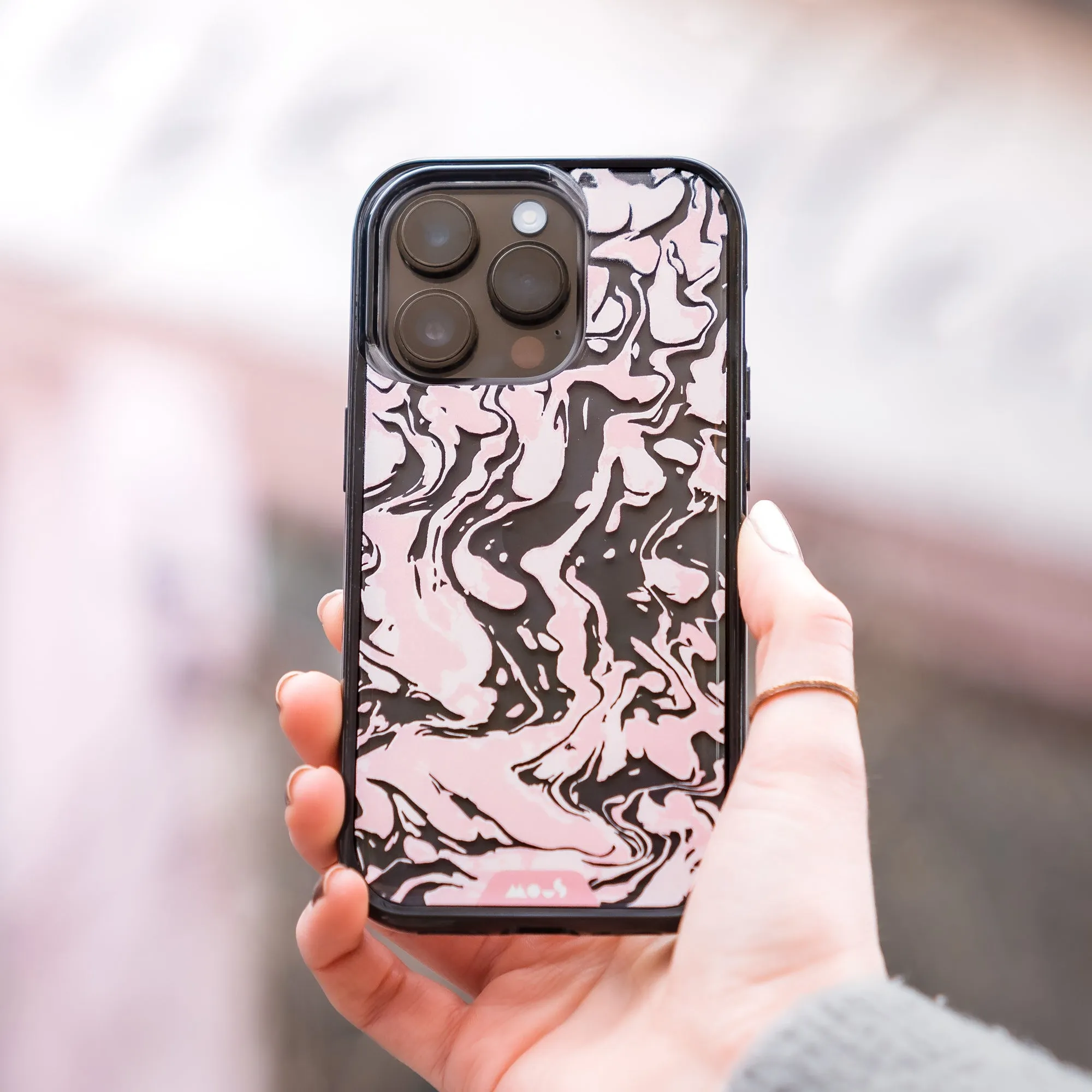 Marbled Dusky Pink Printed Phone Case