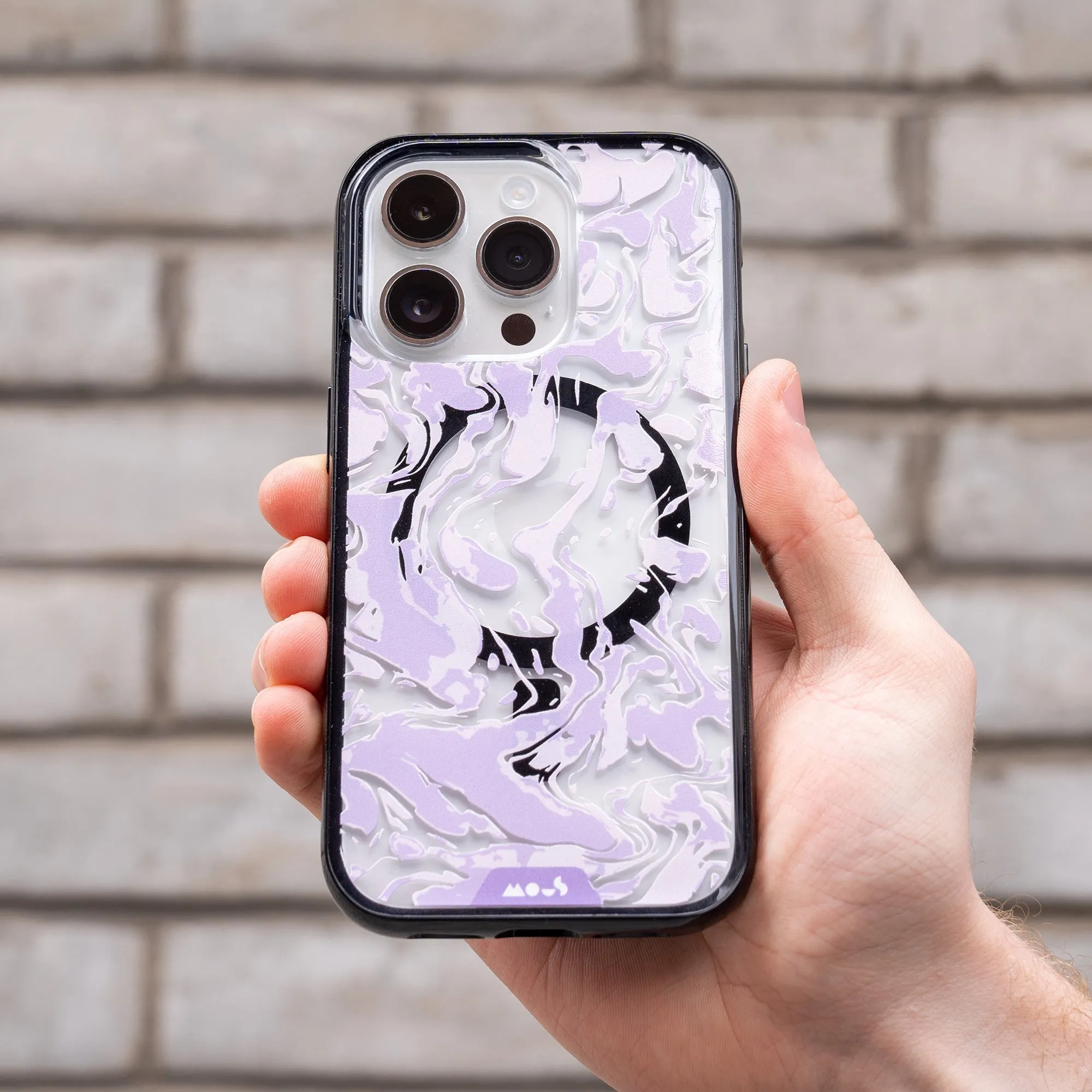 Marbled Lilac Purple MagSafe® Compatible Phone Case