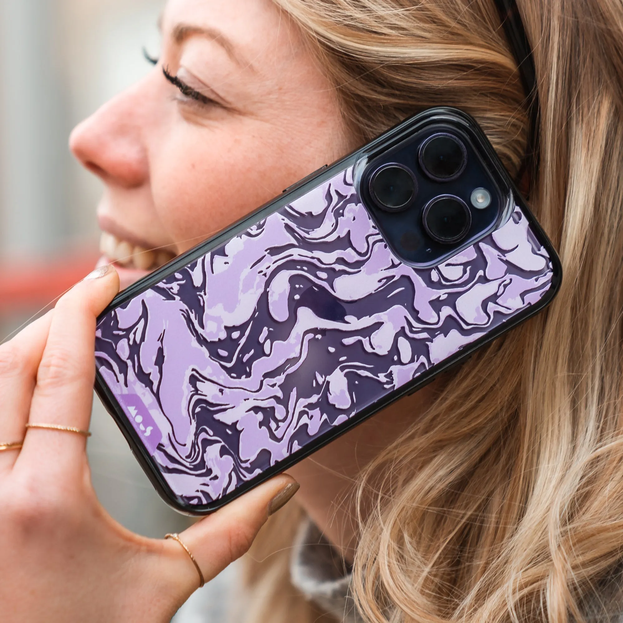 Marbled Lilac Purple Printed Phone Case