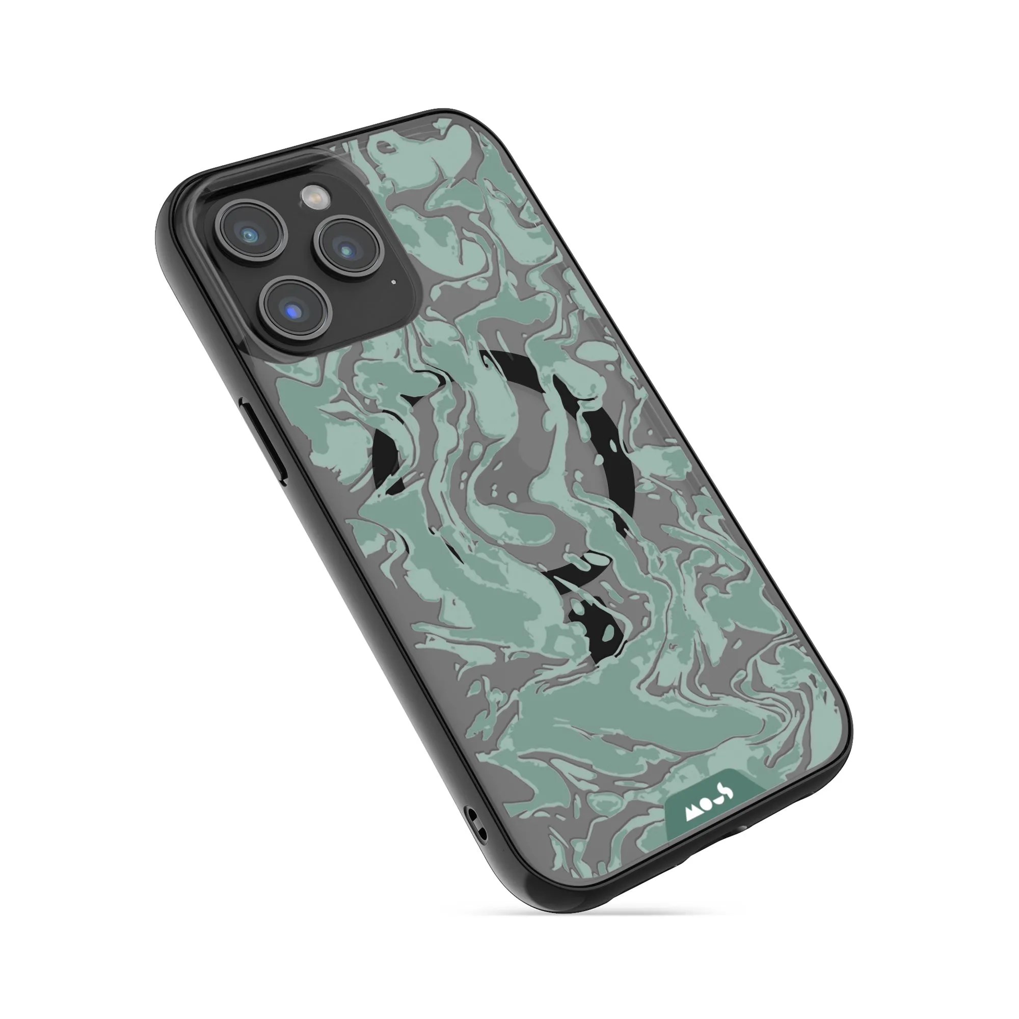Marbled Sage Green MagSafe® Compatible Phone Case