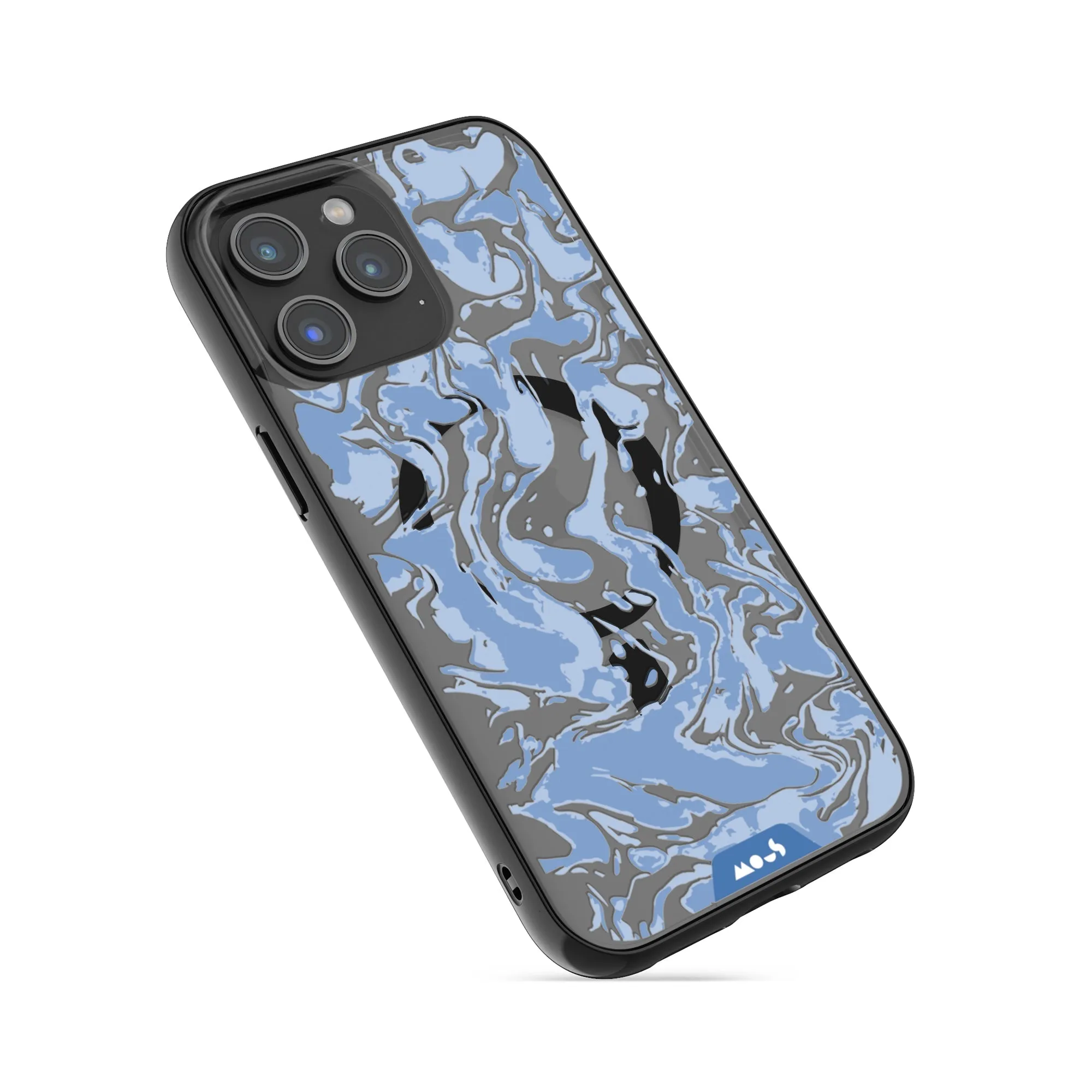 Marbled Sky Blue MagSafe® Compatible Phone Case