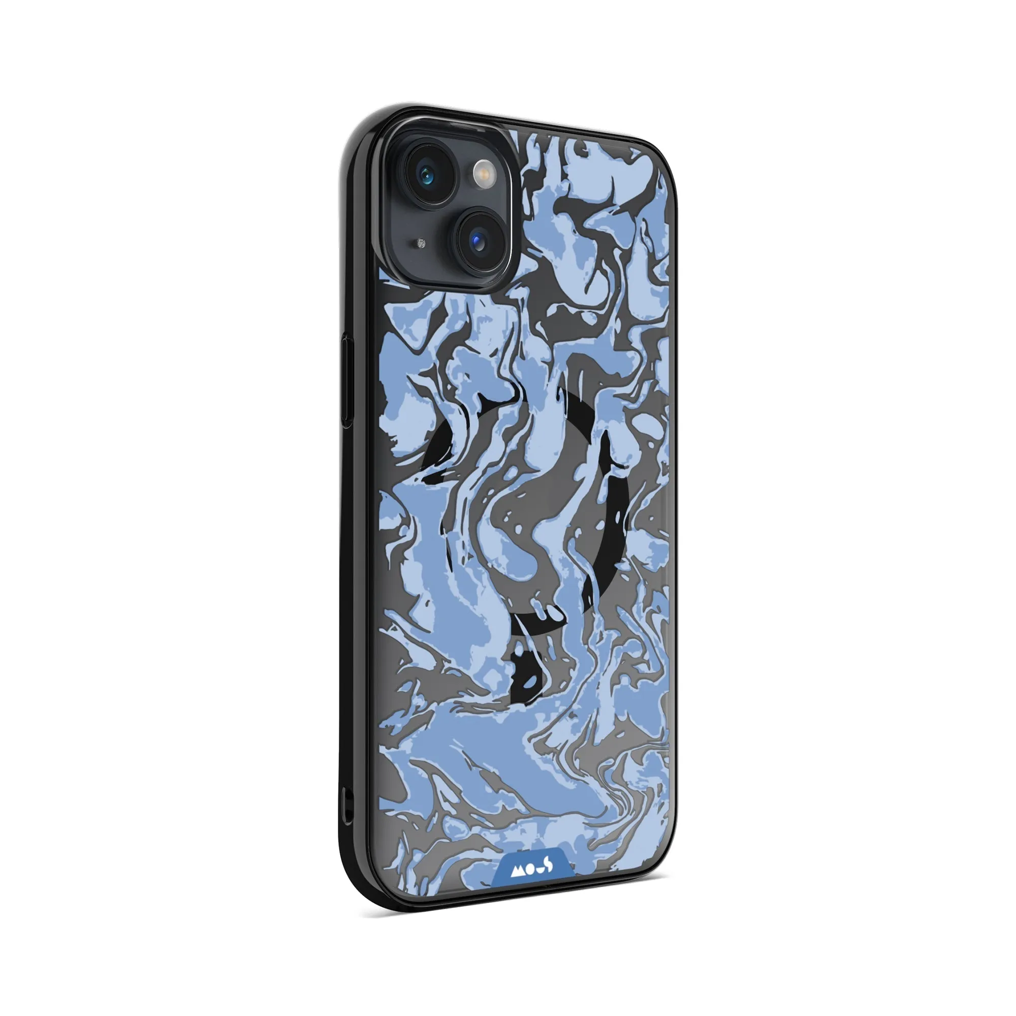 Marbled Sky Blue MagSafe® Compatible Phone Case