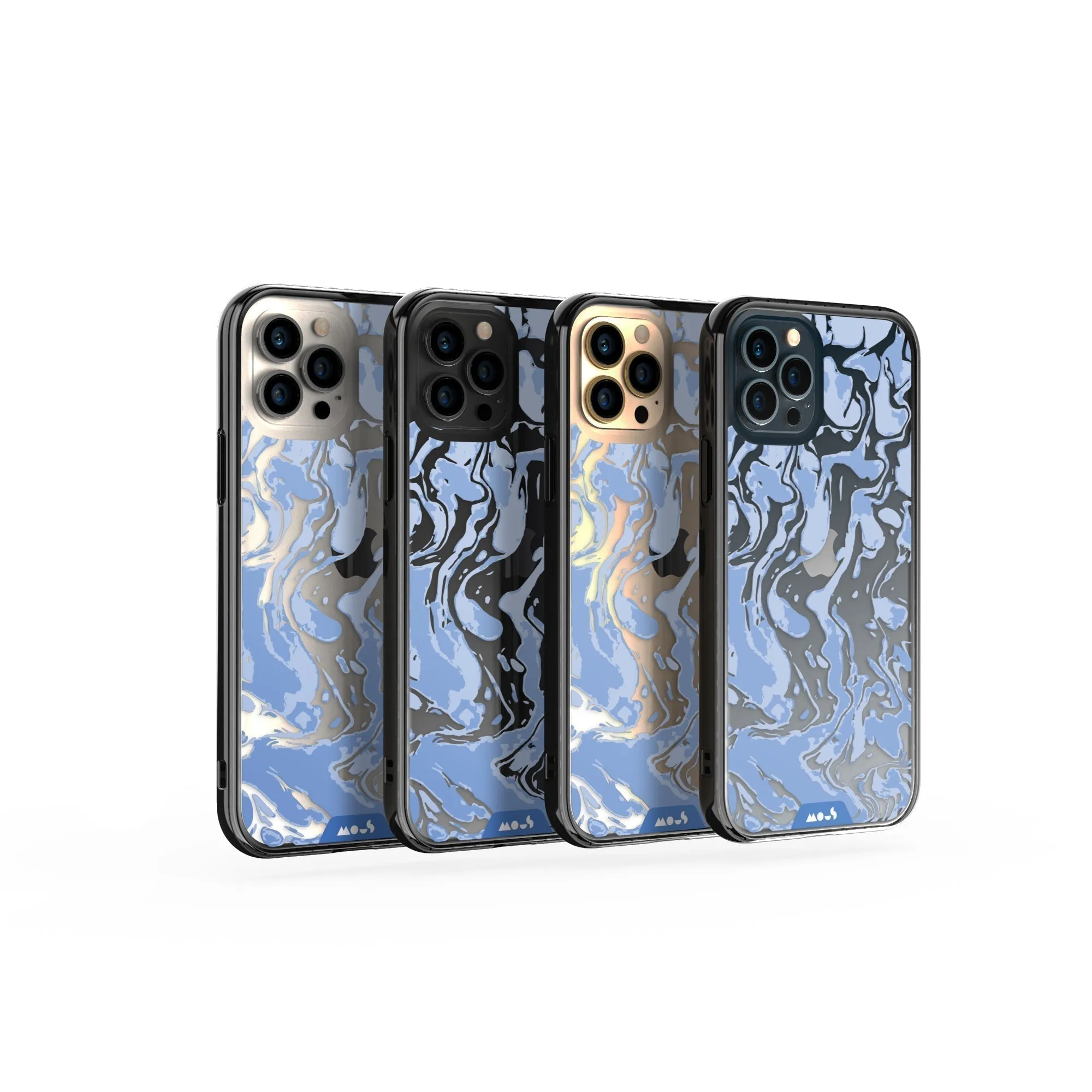Marbled Sky Blue Printed Phone Case