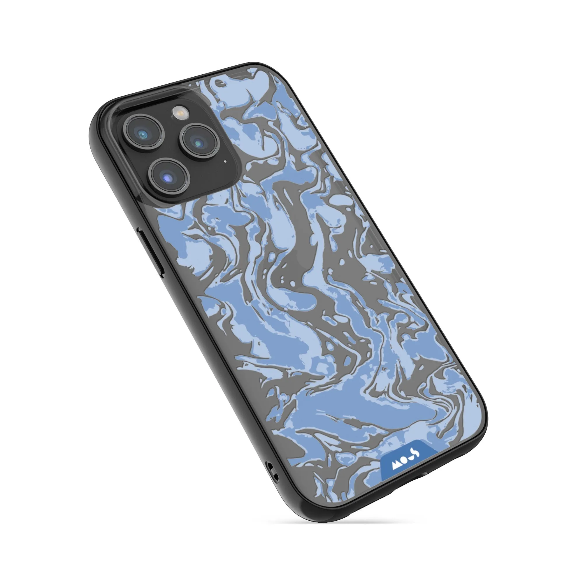 Marbled Sky Blue Printed Phone Case