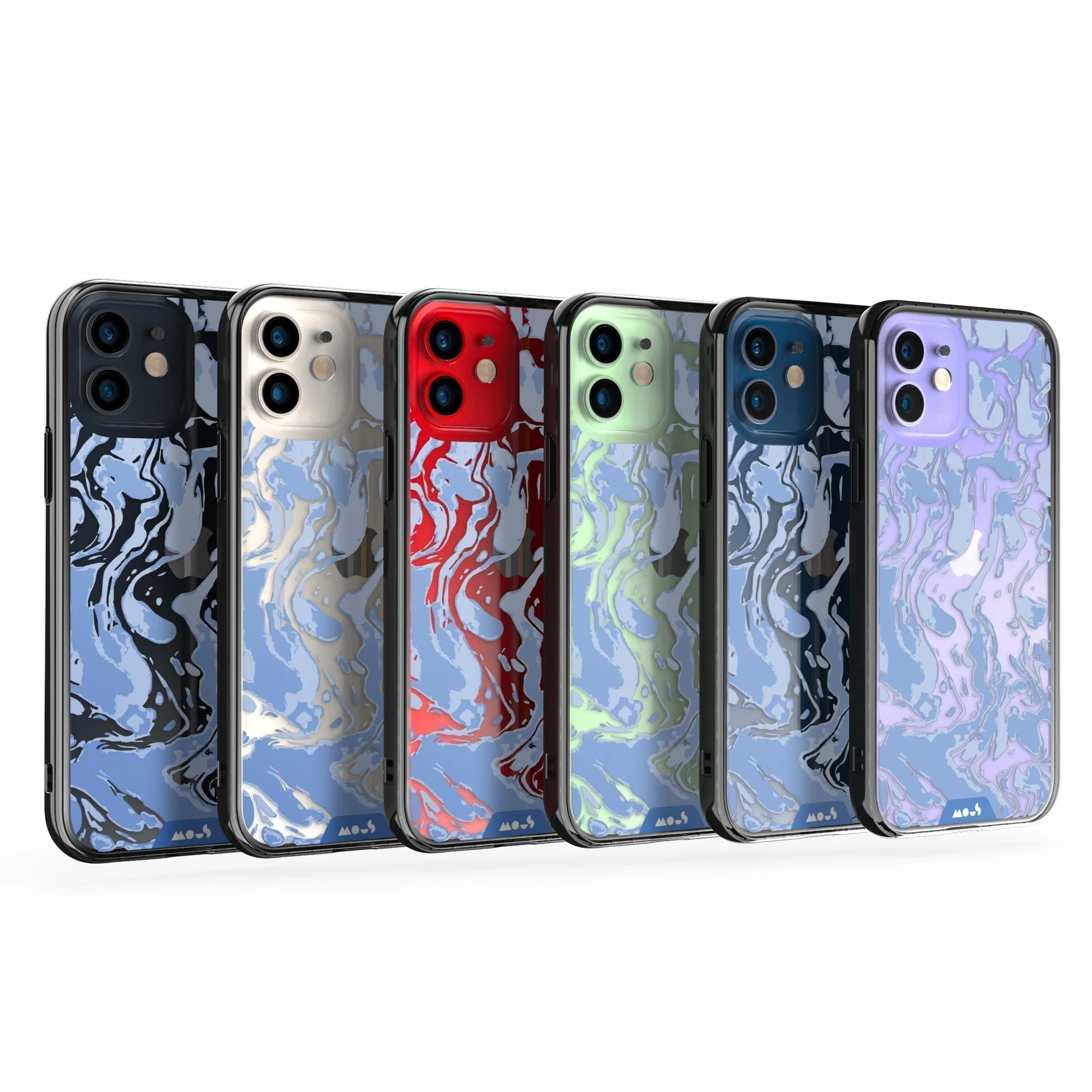 Marbled Sky Blue Printed Phone Case