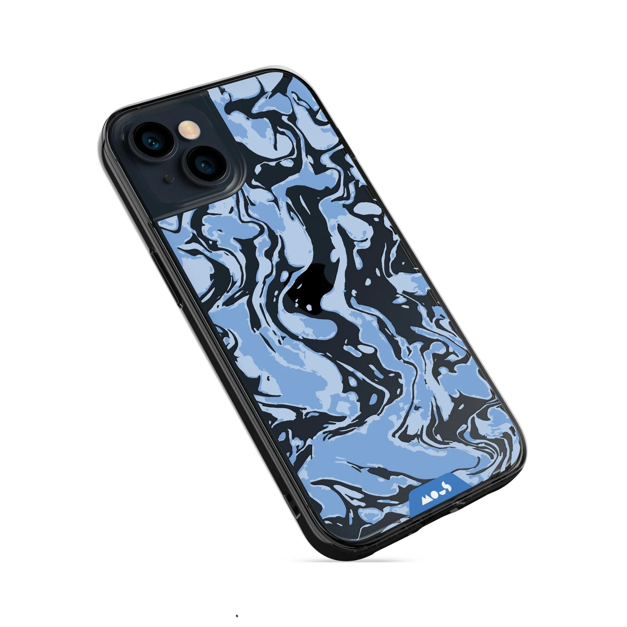 Marbled Sky Blue Printed Phone Case