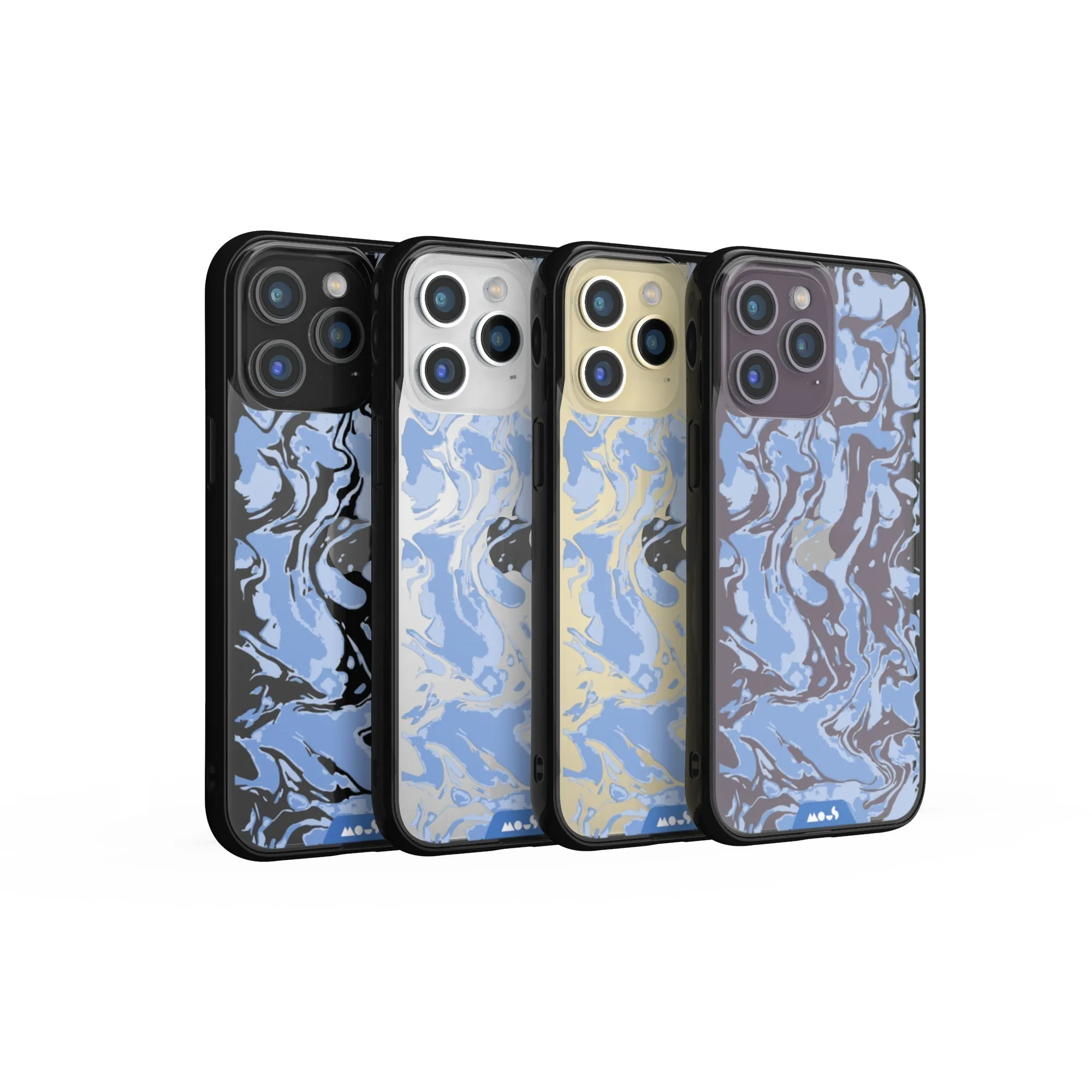 Marbled Sky Blue Printed Phone Case