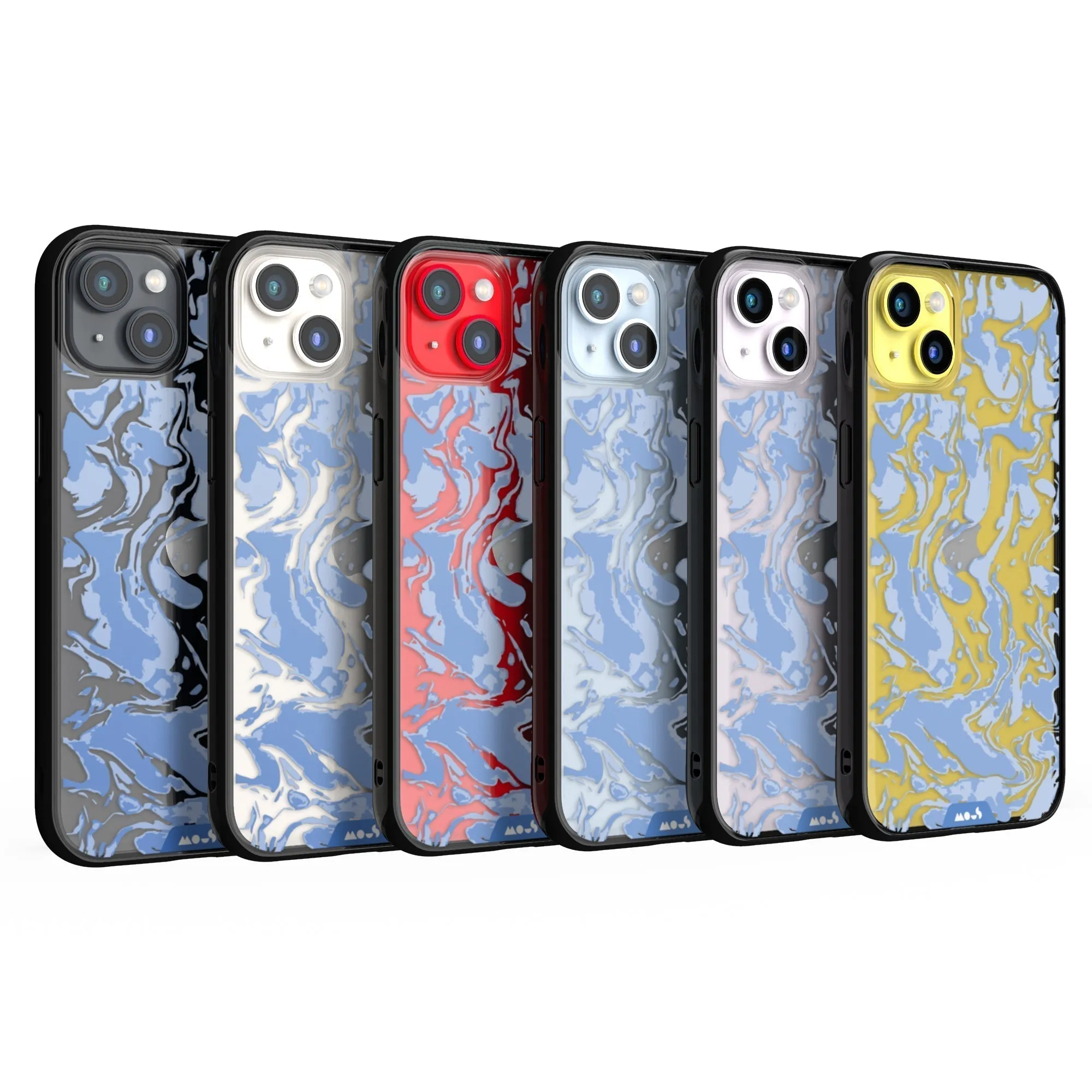 Marbled Sky Blue Printed Phone Case