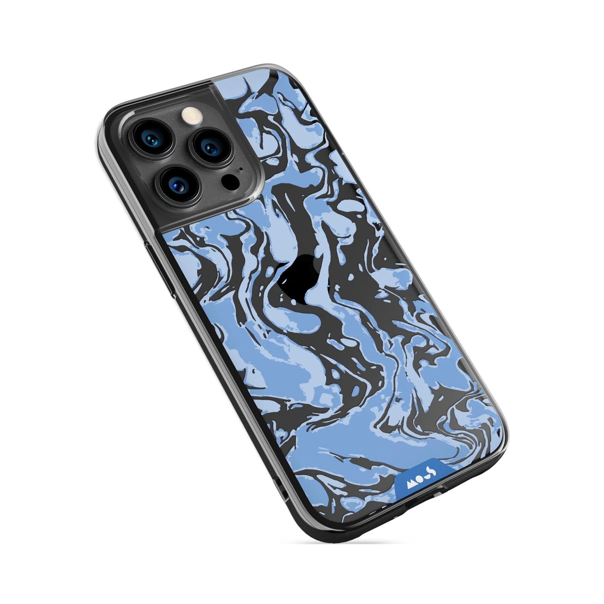 Marbled Sky Blue Printed Phone Case