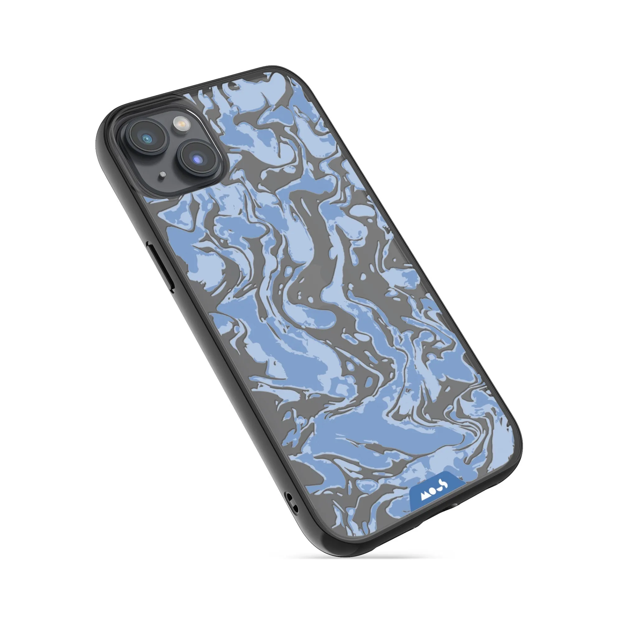 Marbled Sky Blue Printed Phone Case