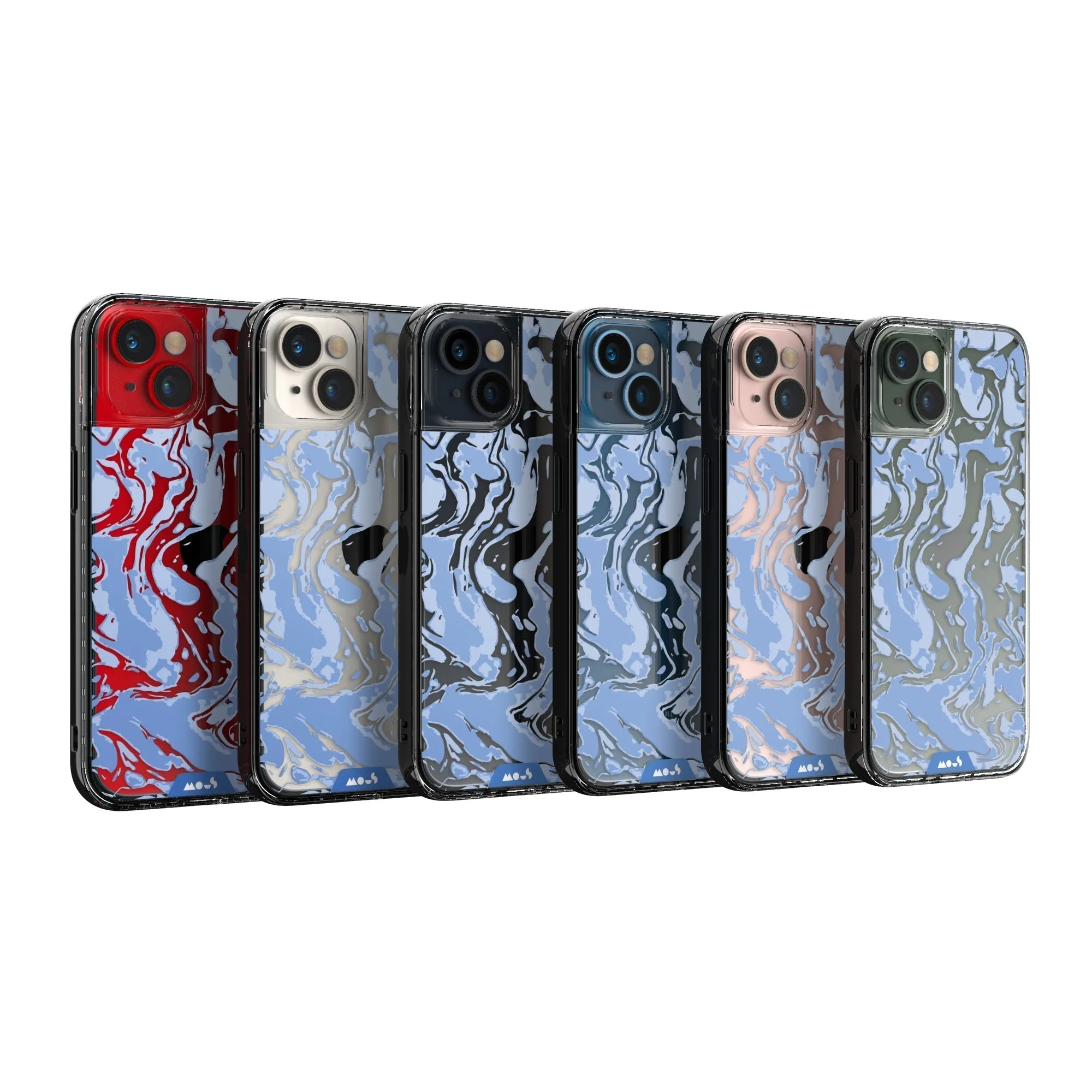 Marbled Sky Blue Printed Phone Case