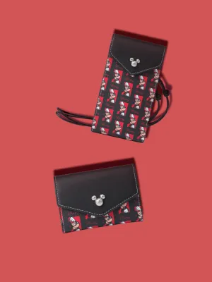 Mickey Mouse PVC with Leather Mobile Phone Bag