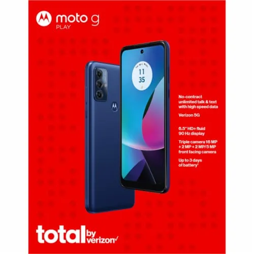 Motorola Moto G Prepaid SmartCell-Phone, Verizon Unlocked