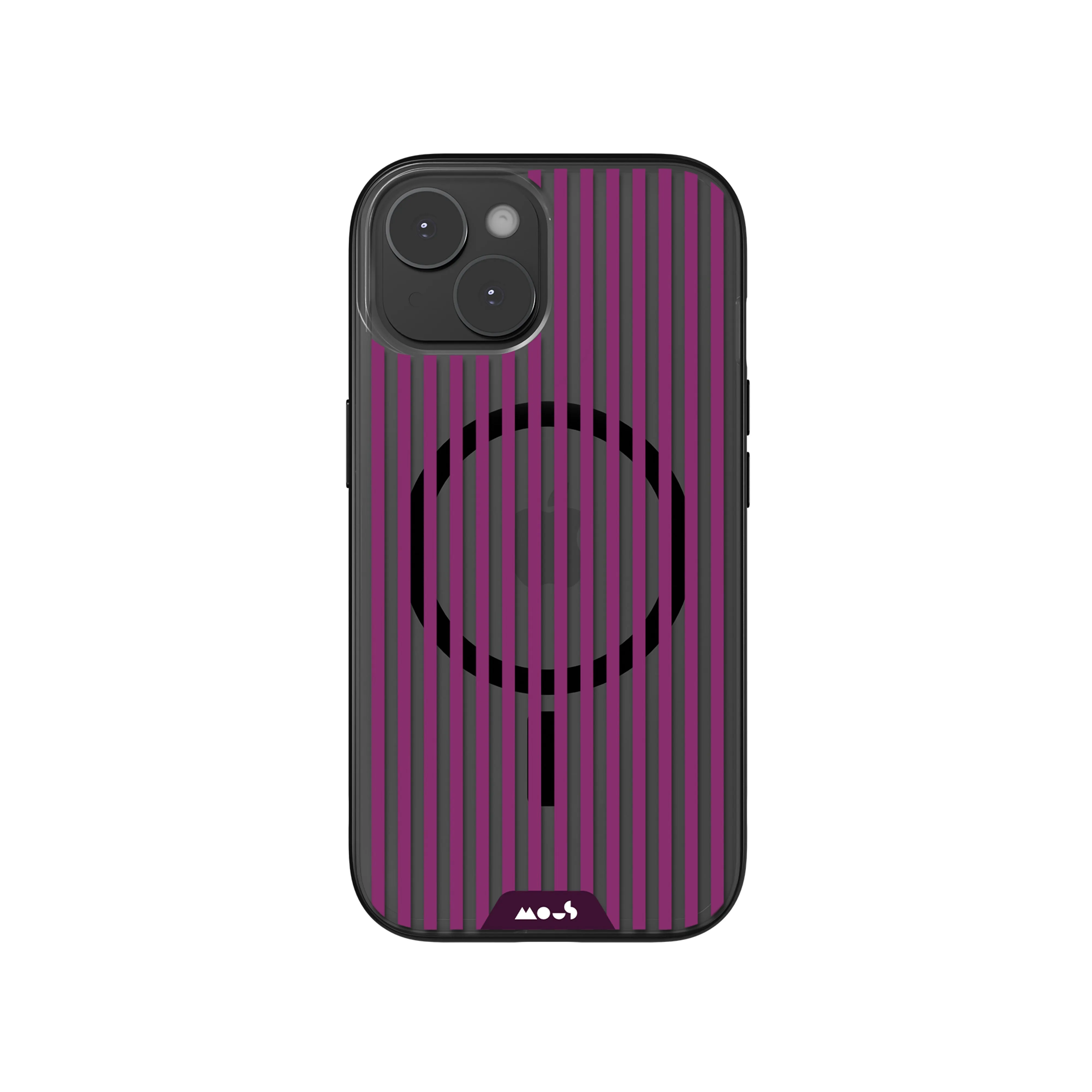 Mulberry Protective Phone Case - Clarity MagSafe x Pinstripe