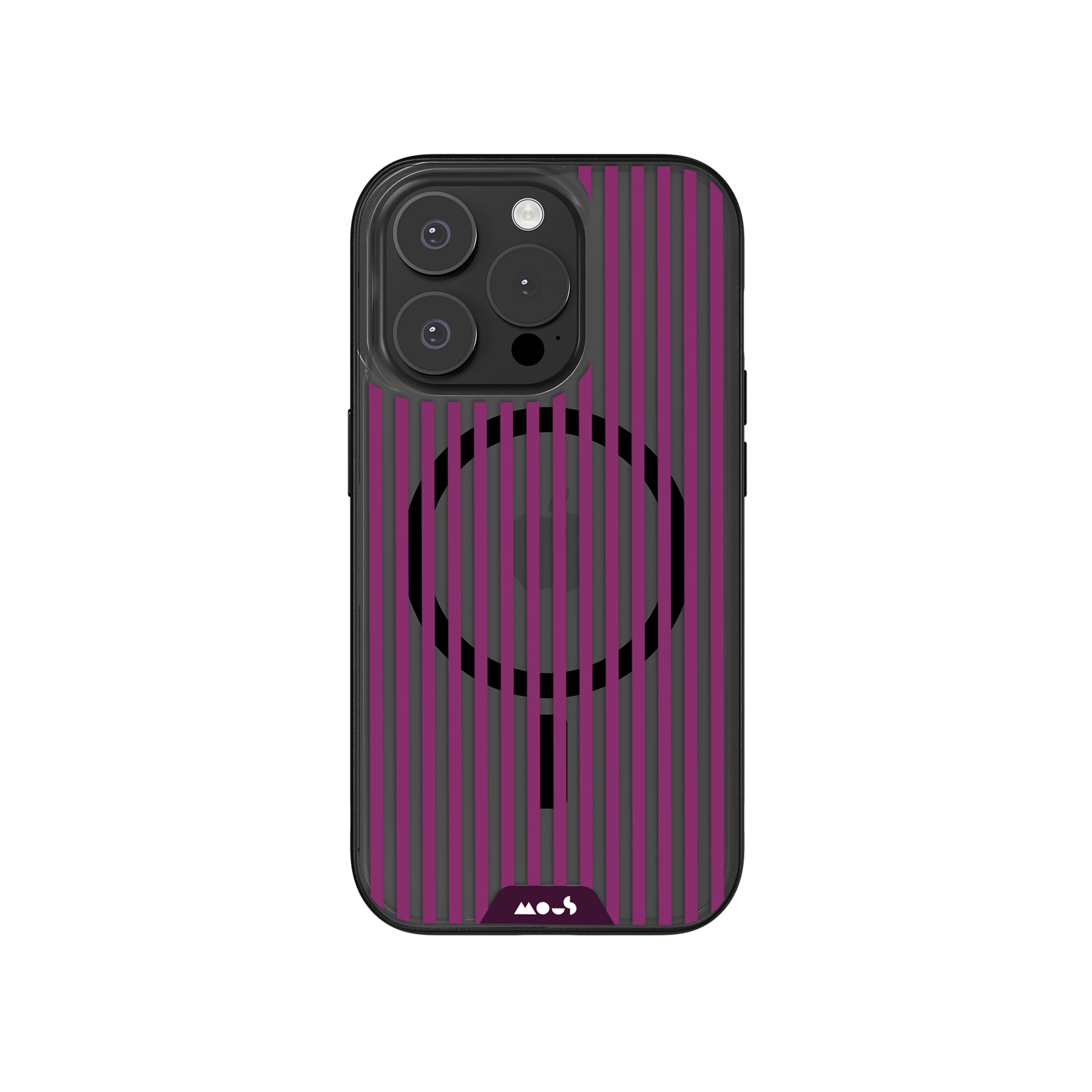 Mulberry Protective Phone Case - Clarity MagSafe x Pinstripe