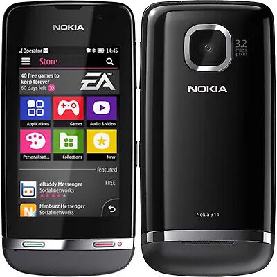 Nokia Asha 311 mobile Cell-Phone - Dark gray - GSM
