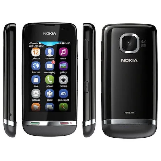 Nokia Asha 311 mobile Cell-Phone - Dark gray - GSM
