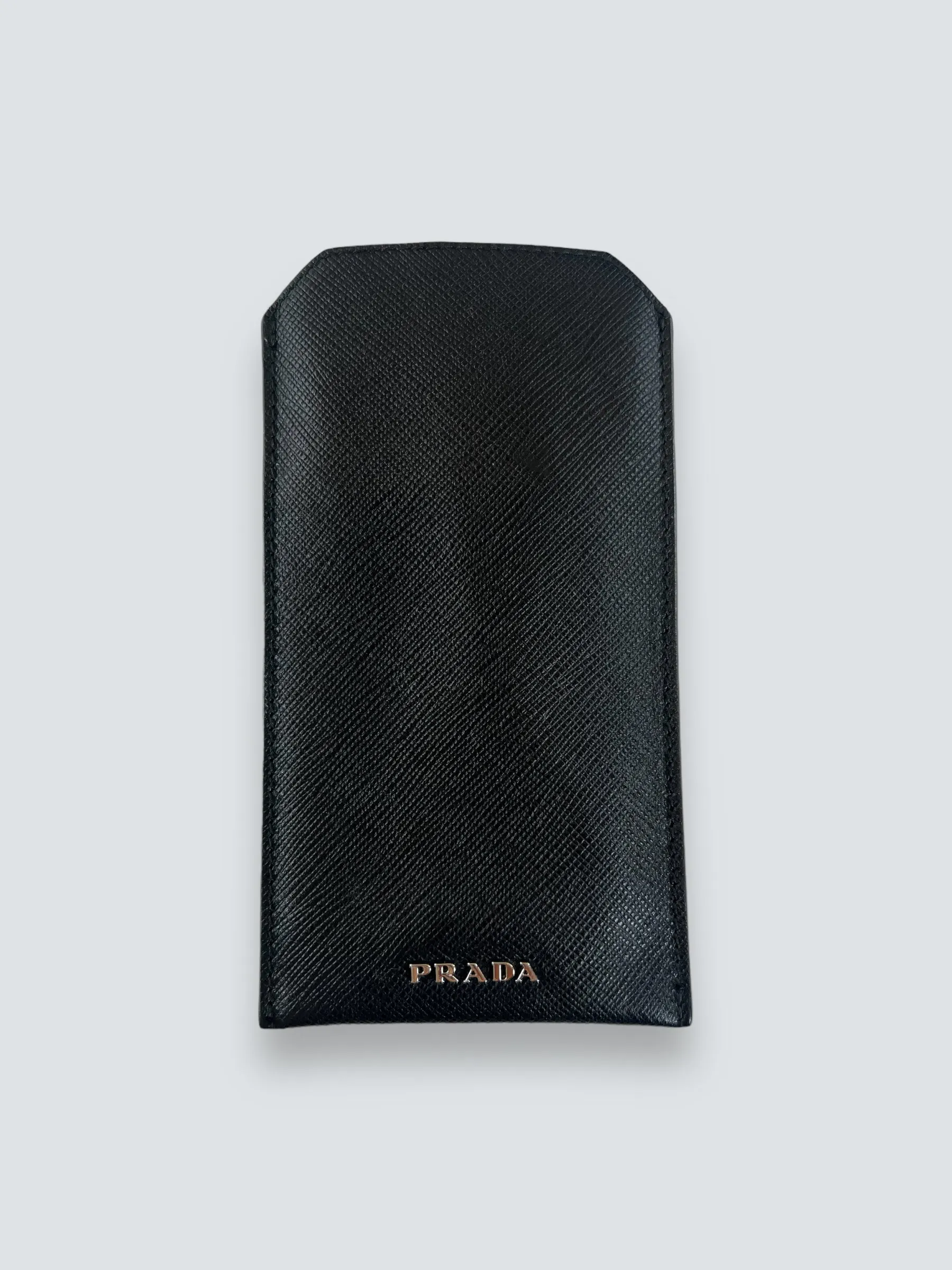 Prada Black Leather  Phone Case / Card holder / Pouch