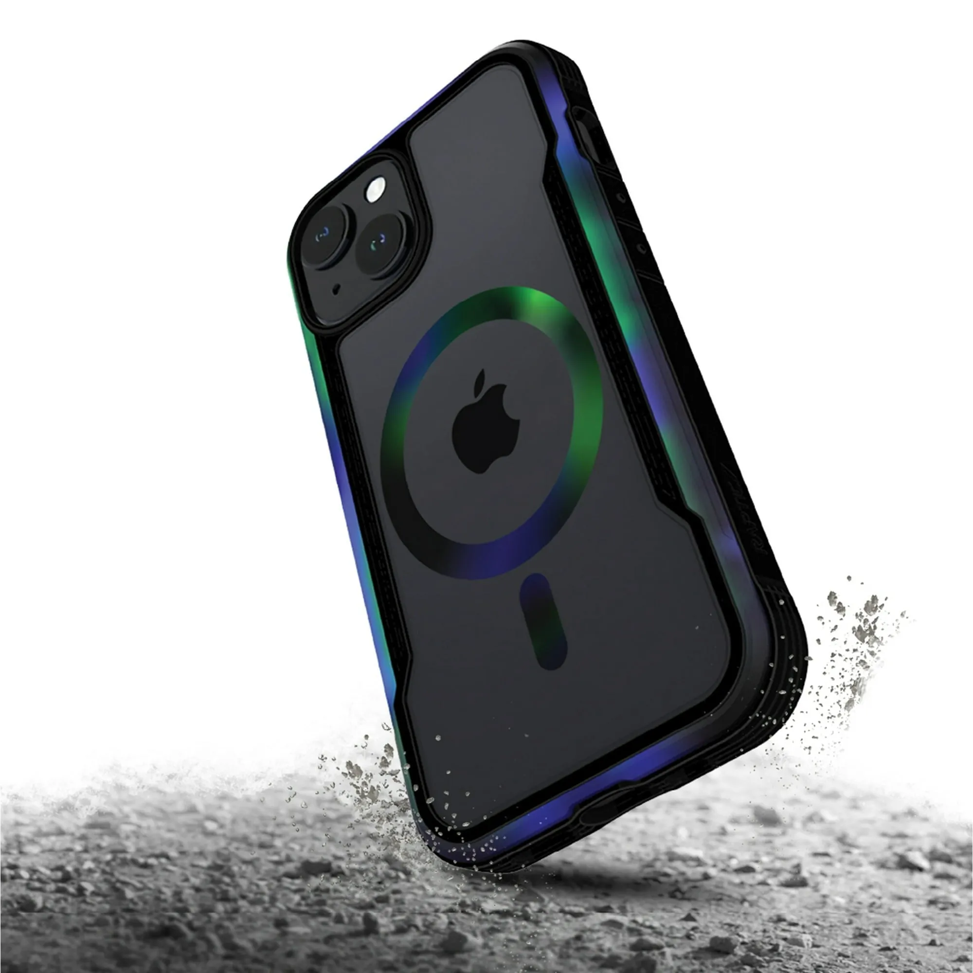 Raptic Shield RCIPH14ICMBK 2.0 MagSafe Shock-Resistant Case for iPhone 15/14/13, Black Onyx
