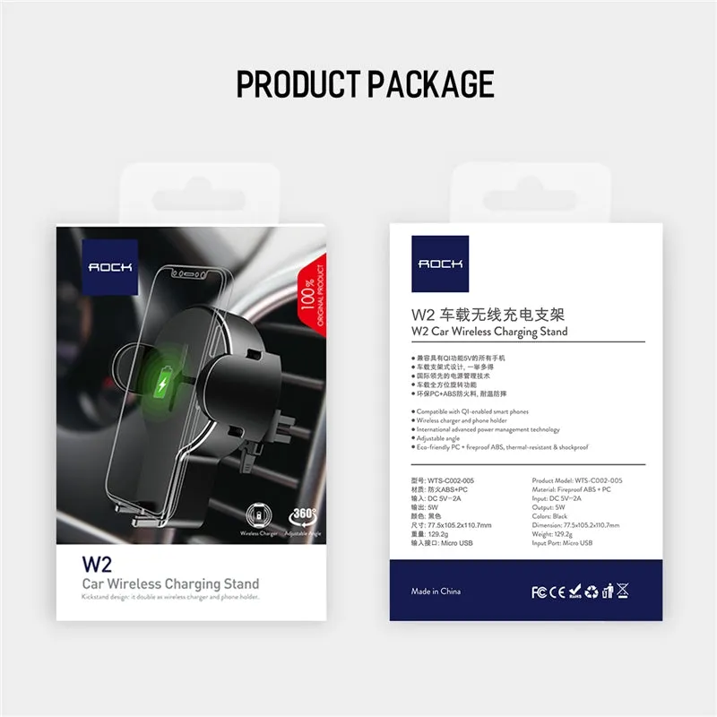 ROCK Car Wireless Charging Phone Holder